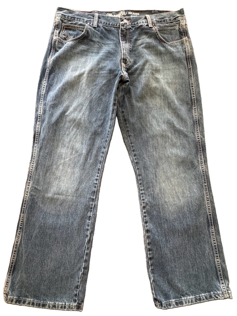 Wrangler Retro Relaxed Bootcut Jeans 38x30 Western Cowboy Rodeo Medium Wash